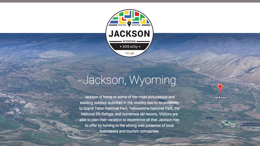 Jackson, Wyoming is Google's 2015 eCity in Wyoming