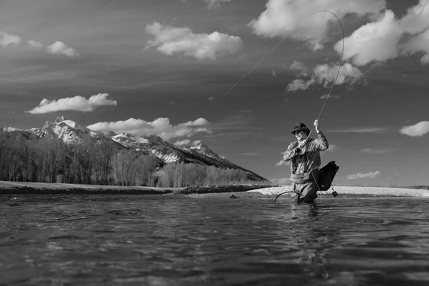 Fly fishing at the Bar-B-Bar Ranches in Jackson Hole