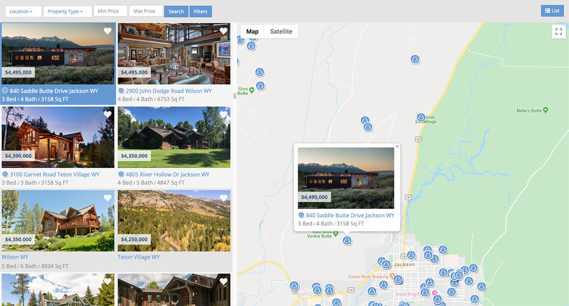 Search for Properties - Live Water Jackson Hole