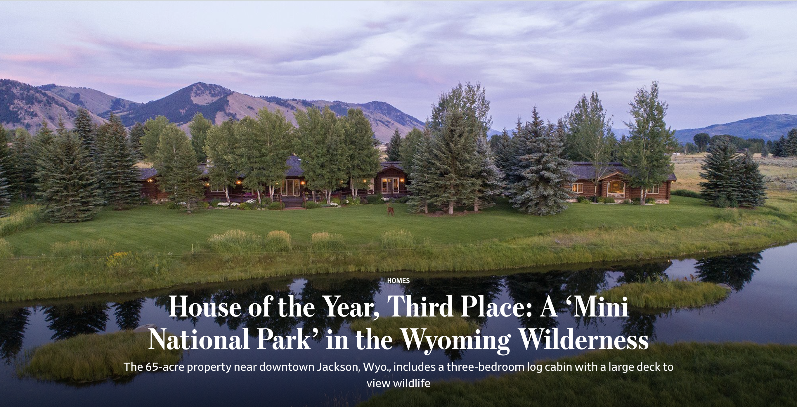 wall street journal house of the year cody creek sanctuary jackson hole wyoming