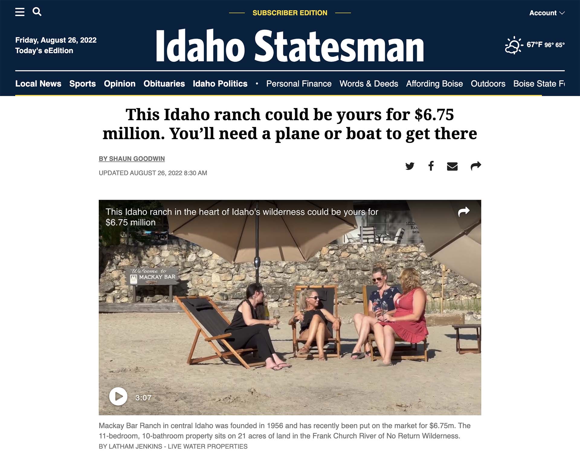 Idaho Statesman - Mackay Bar Ranch